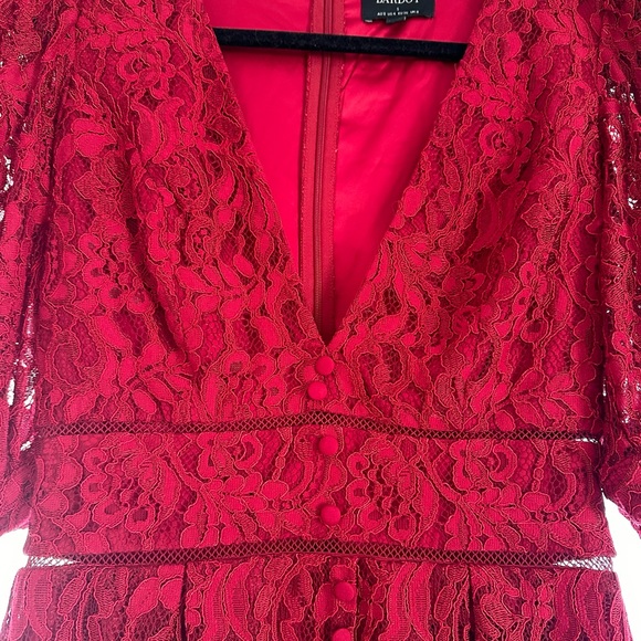 Bardot Red Lace Dress! - Picture 5 of 5
